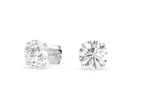 14k witgouden oorbellen met 2.08ct diamant ( igi gecertificeerd )