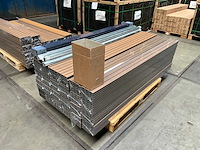 14x triple rhombus teak composiet schutting inclusief tuinpalen (26,2 mtr) - afbeelding 1 van  6