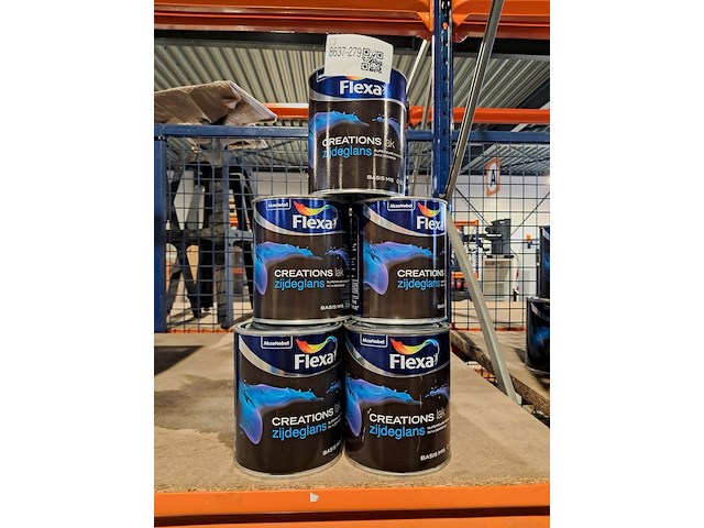 15 liter zijdeglanslak, flexa, ral 9010 - afbeelding 1 van  7