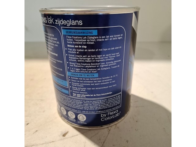 15 liter zijdeglanslak, flexa, ral 9010 - afbeelding 4 van  5
