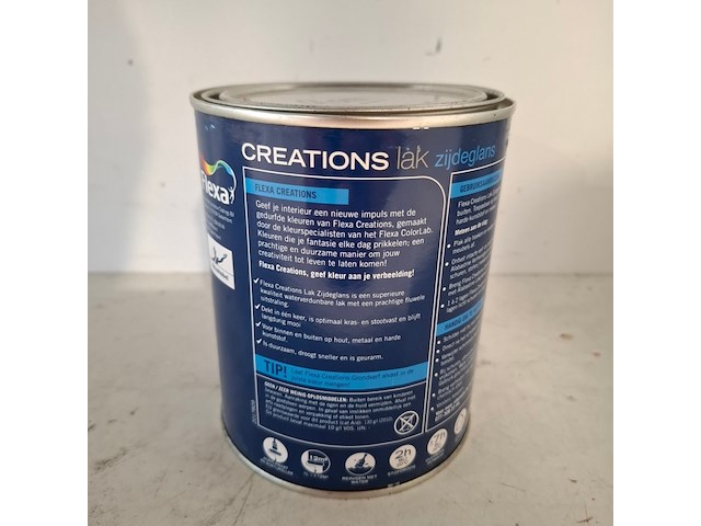 15 liter zijdeglanslak, flexa, ral 9010 - afbeelding 3 van  5