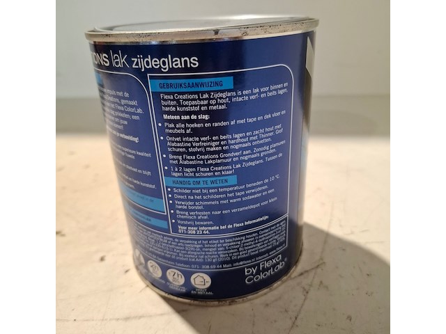 15 liter zijdeglanslak, flexa, ral 9016 - afbeelding 4 van  5