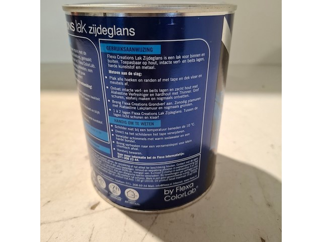 15 liter zijdeglanslak, flexa, wit - afbeelding 4 van  5