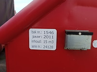 15 m³ haakarm afzetcontainer, 2011 - afbeelding 6 van  6