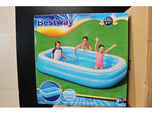 15 opblaaszwembaden bestway met afmeting 262 x 175 x 51 cm. - afbeelding 2 van  2