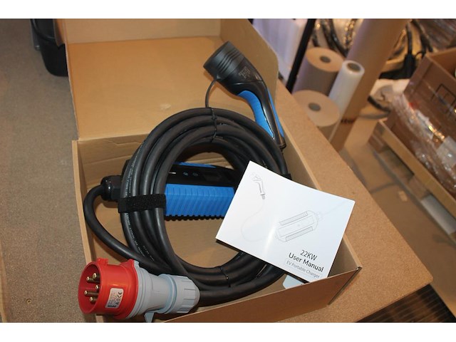 15 portable laadkabels 7 meter. cee32 rood naar type2. 22kw. - afbeelding 1 van  3