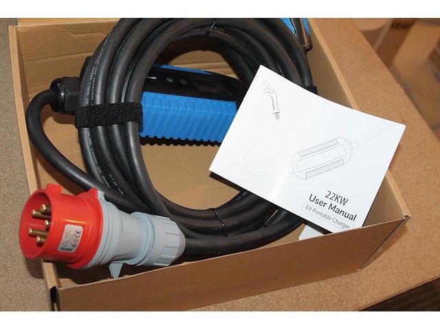 15 portable laadkabels 7 meter. cee32 rood naar type2. 22kw. - afbeelding 2 van  3