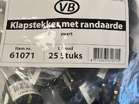 15 x zwarte stekkers met ra - afbeelding 3 van  5