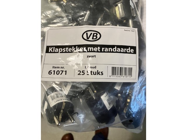 15 x zwarte stekkers met ra - afbeelding 5 van  5