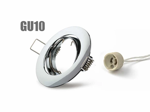 150 x solo chrome line plafond inbouwspots, gu10 - afbeelding 1 van  6