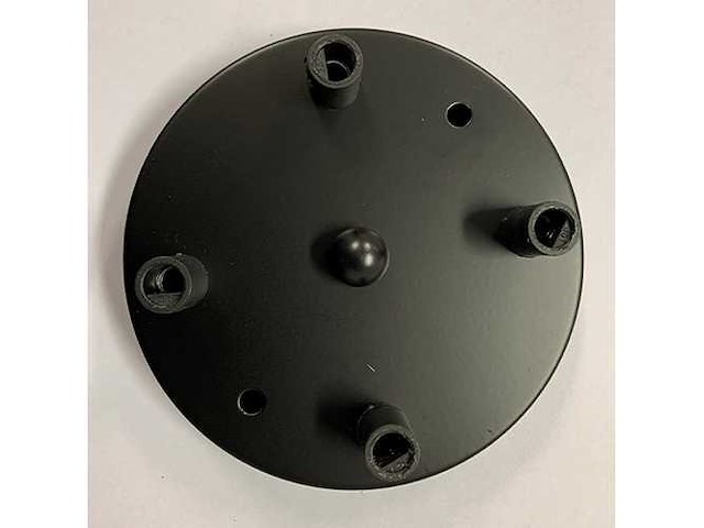 (1500x) plafondkap zwart - 4 aansluitingen - 12 cm - afbeelding 1 van  1