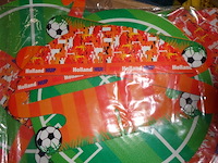 150x kartonnen hapjesschaal etagere oranje voetbal - afbeelding 1 van  3