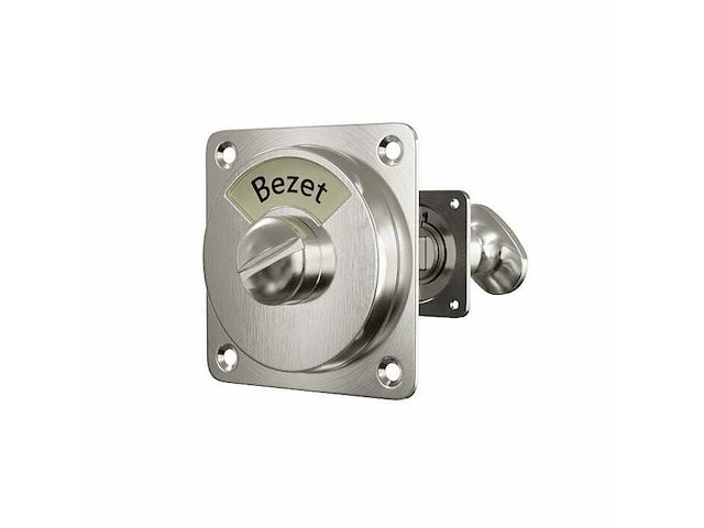 (150x) vrij/bezet slot - nikkel donker - afbeelding 1 van  1