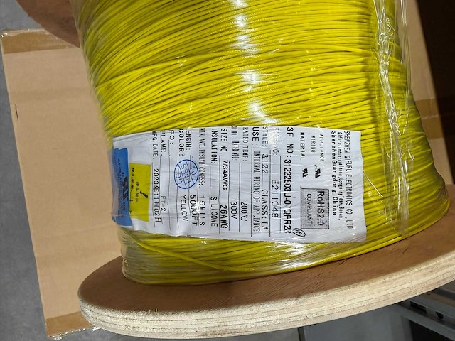 1525 meter geel wiring aplliance rol (5x) - afbeelding 2 van  4