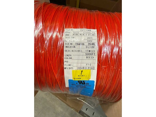 1525 meter rood wiring aplliance rol (4x) - afbeelding 2 van  3