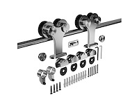 (159x) pakket schuifdeurbeslag - rvs dubbel - 200 cm - afbeelding 1 van  1