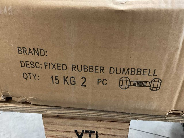 15kg - set á 2 stuks hexagon dumbbells - afbeelding 2 van  2