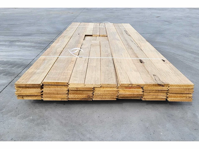 15m2 afrikaans eiken 18 x 140 mm vloerdelen , 270cm ( 40 x ) - afbeelding 3 van  5