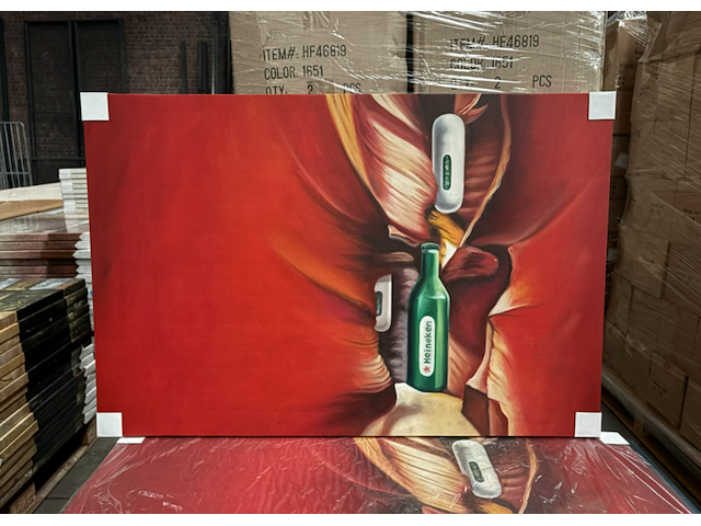 15x canvas schilderij heineken 90x60 - afbeelding 1 van  4
