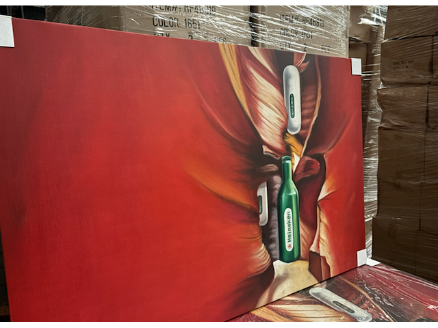 15x canvas schilderij heineken 90x60 - afbeelding 2 van  4