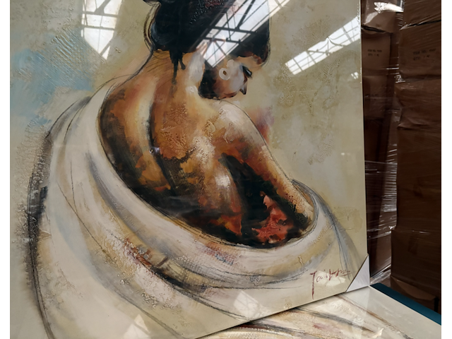 15x canvas schilderij vrouw 80x80 - afbeelding 4 van  6