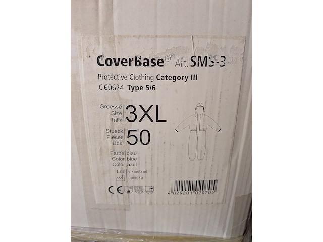 15x doos à 50 stuks coveralls asatex, coverbase sms-3 - afbeelding 7 van  13