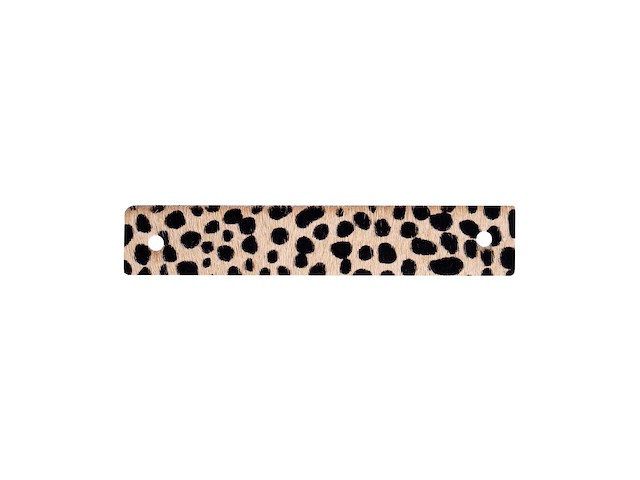 (15x) leren handgreep - cheetah - 15 x 3 cm - afbeelding 1 van  1