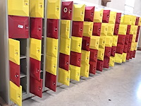 15x lockerkast rood en geel - afbeelding 1 van  5