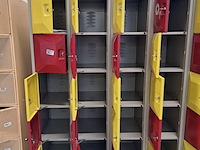 15x lockerkast rood en geel - afbeelding 2 van  5