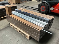 15x triple rhombus eiken composiet schutting inclusief tuinpalen (28,1 mtr) - afbeelding 1 van  7