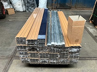 15x triple rhombus eiken composiet schutting inclusief tuinpalen (28,1 mtr) - afbeelding 3 van  7