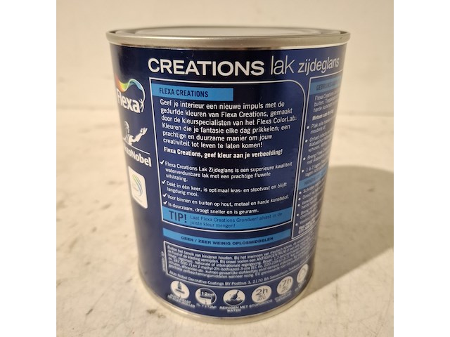 15x zijdeglanslak ral 9016 | 0.95 l per blik flexa - afbeelding 4 van  6