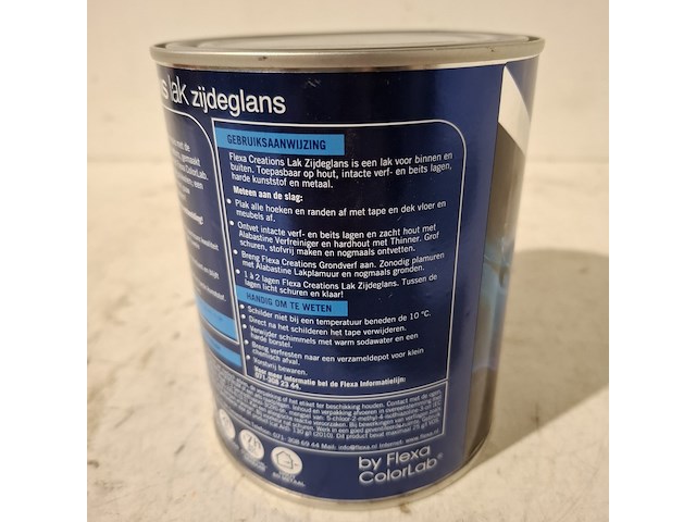 15x zijdeglanslak ral 9016 | 0.95 l per blik flexa - afbeelding 5 van  6