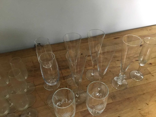 16 champagne flut - glass - afbeelding 3 van  3