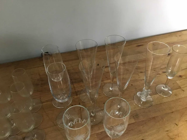 16 champagne flut - glass - afbeelding 5 van  6