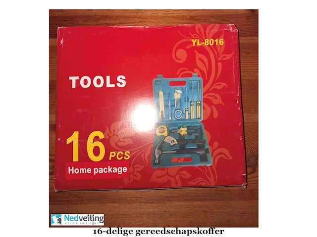 16 delig gereedschapkoffer (doos-q) - afbeelding 2 van  5