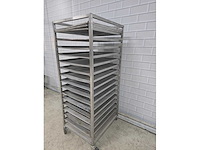 16 delige rvs afkoelwagen met 16 aluminium bakplaten - afbeelding 5 van  5