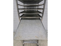 16 delige rvs afkoelwagen met 16 aluminium bakplaten - afbeelding 3 van  6
