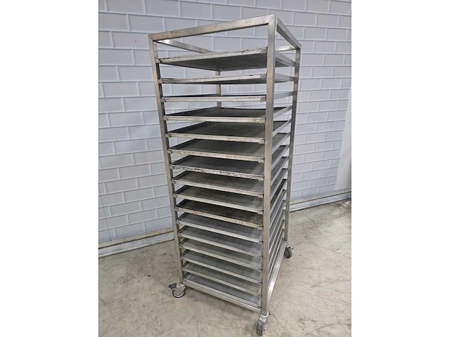 16 delige rvs afkoelwagen met 16 aluminium bakplaten - afbeelding 6 van  6