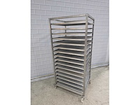 16 delige rvs afkoelwagen met 16 aluminium bakplaten - afbeelding 4 van  4