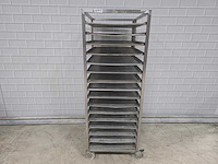 16 delige rvs afkoelwagen met 16 aluminium bakplaten
