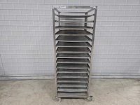 16 delige rvs afkoelwagen met 16 aluminium bakplaten - afbeelding 2 van  5