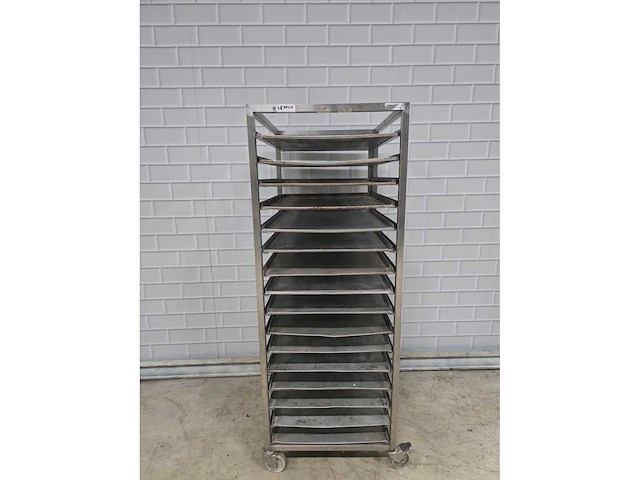16 delige rvs afkoelwagen met 16 aluminium bakplaten - afbeelding 3 van  5