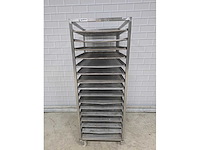 16 delige rvs afkoelwagen met 16 aluminium bakplaten - afbeelding 4 van  5