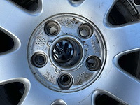 16” lichtmetalen velgenset volkswagen 5x112 - 6,5jx16h2 - continental 205/55/r16 banden - afbeelding 3 van  3