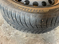 16” stalen velgenset 5x95 - bridgestone 205/55r16 winterbanden - afbeelding 3 van  3