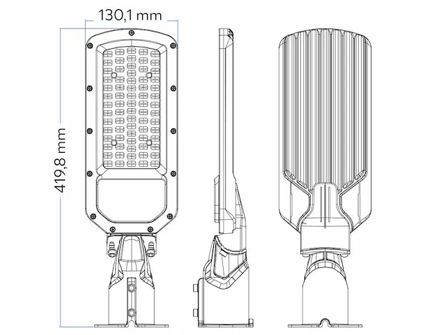 16 x g-tec dak pro 100 straatlantaarn led lampen 3000k - afbeelding 10 van  12