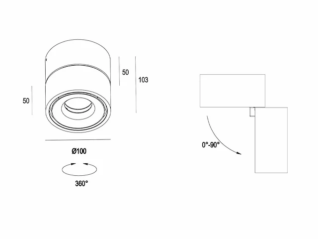 16 x gio 1.0 kantelbare design spot zwart - afbeelding 7 van  7