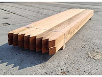 16 x kapur palen 90 x 90mm met punt , lengte 305cm - afbeelding 2 van  4