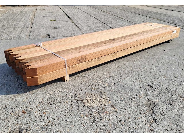 16 x kapur palen 90 x 90mm met punt , lengte 305cm - afbeelding 4 van  4